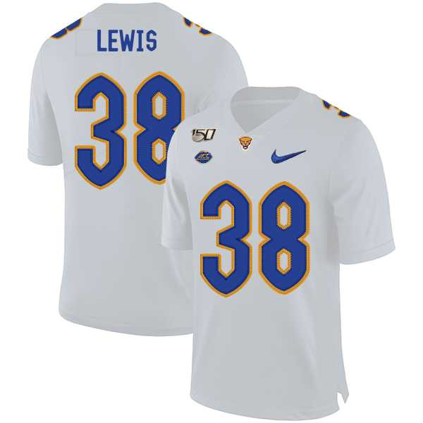 Pittsburgh Panthers 38 Ryan Lewis White 150th Anniversary Patch Nike College Football Jersey Dzhi,We sell and wholesale Pittsburgh Panthers 38 Ryan Lewis White 150th Anniversary Patch Nike College Football Jersey Dzhi on line form chian!